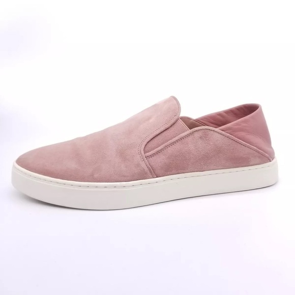 Vince Pink Suede Slip-On Sneakers - Picture 3 of 11